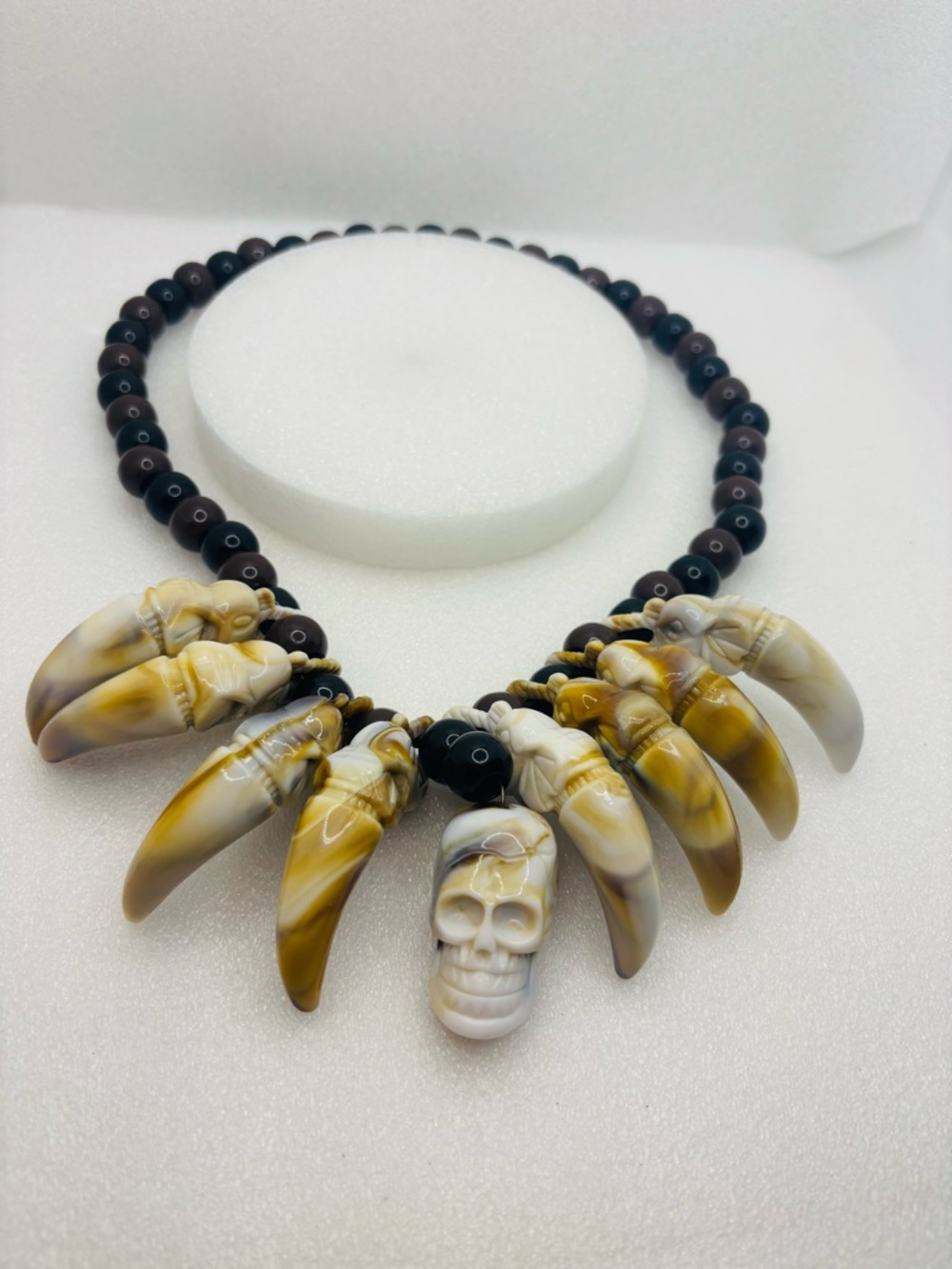 Witch Doctor Necklace Tooth Fancy Dress Up Halloween Adult Costume Accessory